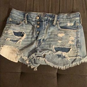 Distressed Jean shorts